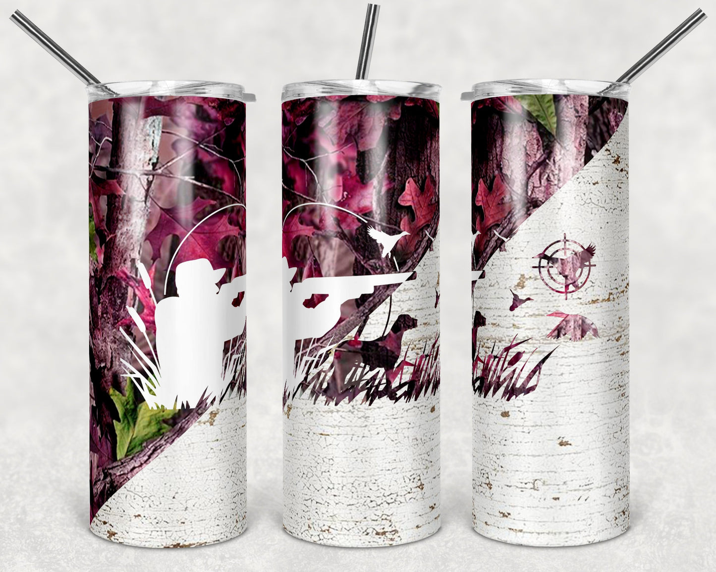 20 oz Skinny Tumbler Duck Hunting Sublimation Design Print Transfer